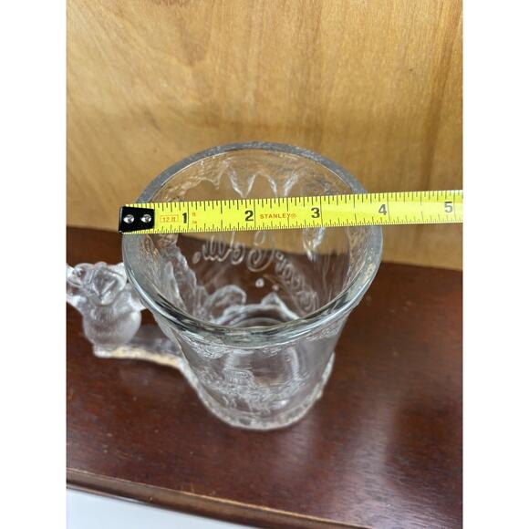 Vintage Coca-Cola Mug Thick Frosted Glass with Polar Bear Handle Very Rare 1997 - Picture 7 of 11